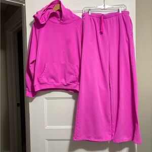 GAP Hot Pink Hoodie & Soft Baggy Sweats M